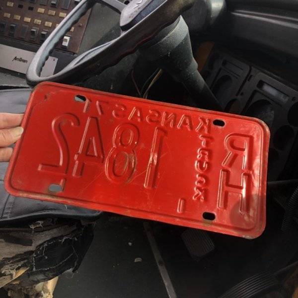 画像3: 70s Vintage American License Number Plate / KANSAS 1842 (M734) (3)