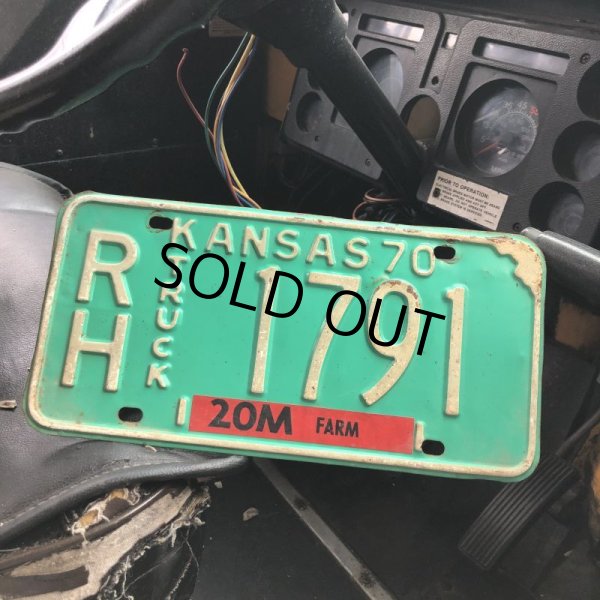 画像1: 70s Vintage American License Number Plate / KANSAS 1791 (M737) (1)