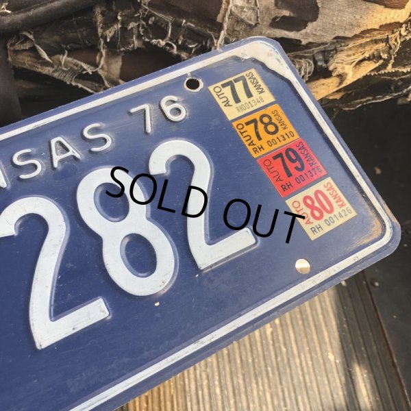 画像2: 70s Vintage American License Number Plate / KANSAS 282 (M713) (2)