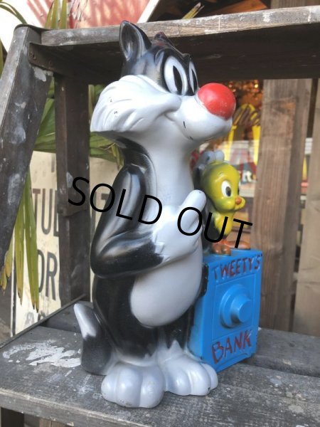 画像4: 70s Vintage Tweety & Sylvester Big Bank (M844) (4)