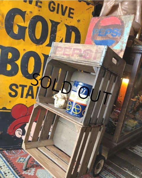 画像16: Vintage Advertising Pepsi Store Display Crate Dolly Cart (M847) (16)