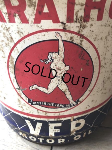 画像8: Vintage Motor Gas Oil 5 Gallon Can MARATHON (M849)  (8)