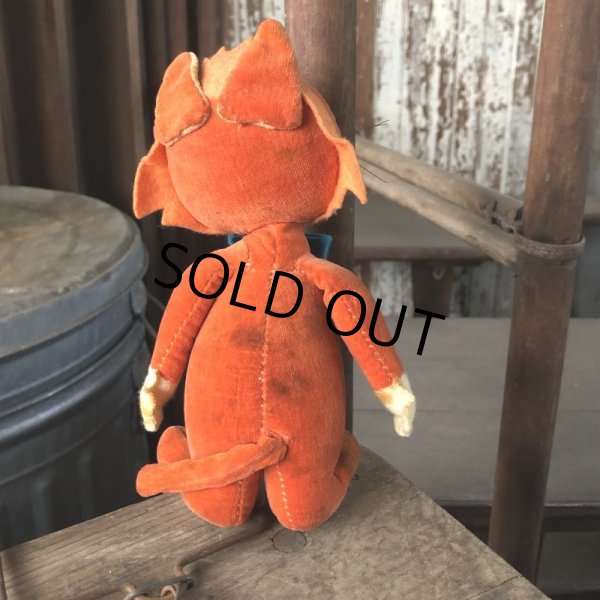 画像4: 60s Vintage Hanna Barbara Mr.Jinks Velveteen Stuffed (M869) (4)