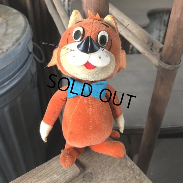 画像2: 60s Vintage Hanna Barbara Mr.Jinks Velveteen Stuffed (M869) (2)