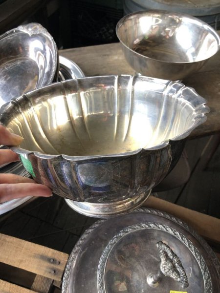 画像9: Vintage Silver Plate Serving Tray Dish Dinner Ware PILGRIM (M788) (9)