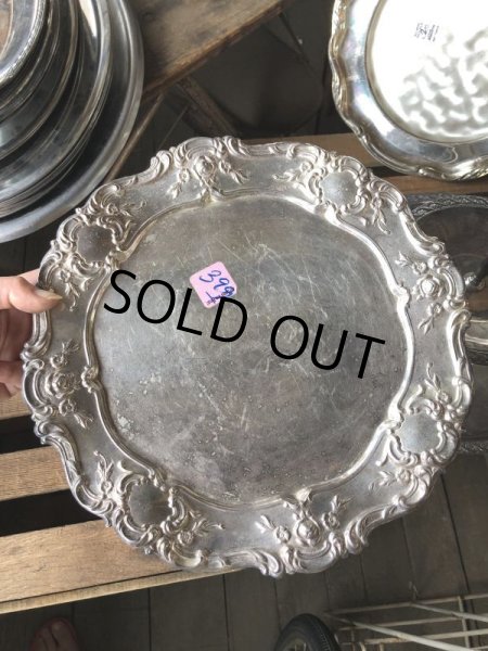 画像10: Vintage Silver Plate Serving Tray Dish Dinner Ware (M803) (10)