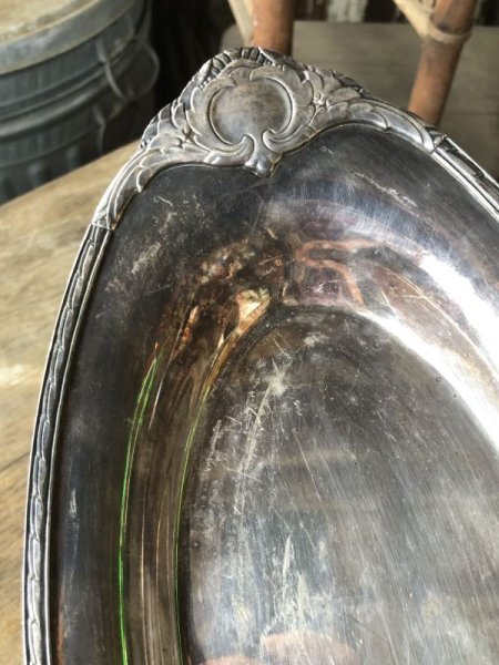 画像4: Vintage Silver Plate Serving Tray Dish Dinner Ware MASTERPICE (M791) (4)