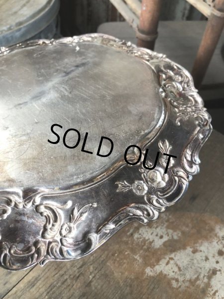 画像9: Vintage Silver Plate Serving Tray Dish Dinner Ware (M803) (9)