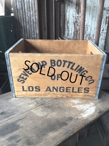 画像6: 70s Vintage Advertising 7up Wooden Crate Wood Box (M811) (6)
