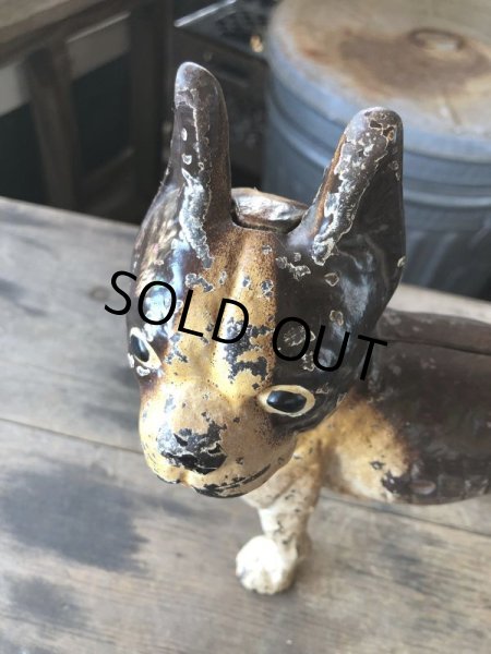 画像13: Antique Cast Iron  Boston Terrier Doorstop Statue (M820) (13)