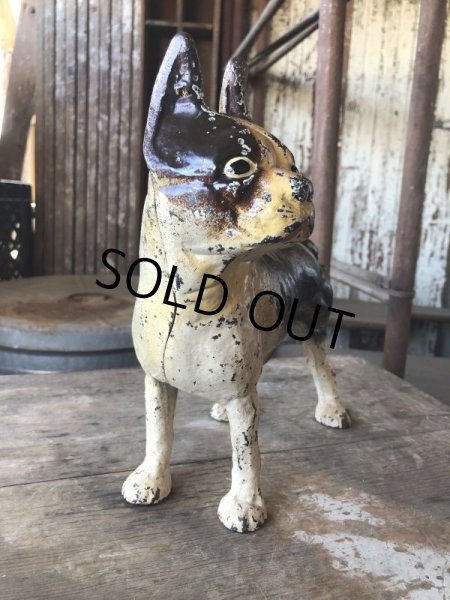 画像4: Antique Cast Iron  Boston Terrier Doorstop Statue (M820) (4)