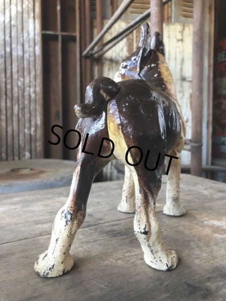 画像8: Antique Cast Iron  Boston Terrier Doorstop Statue (M820) (8)