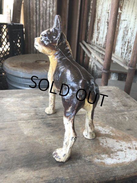 画像7: Antique Cast Iron  Boston Terrier Doorstop Statue (M820) (7)