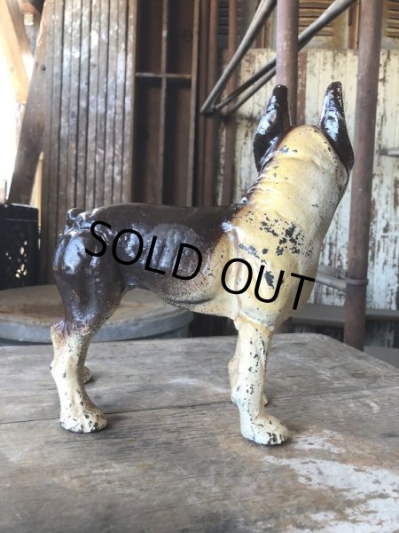 画像5: Antique Cast Iron  Boston Terrier Doorstop Statue (M820) (5)