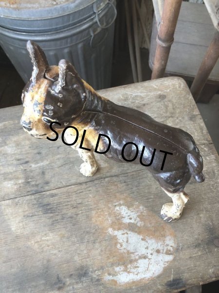 画像2: Antique Cast Iron  Boston Terrier Doorstop Statue (M820) (2)