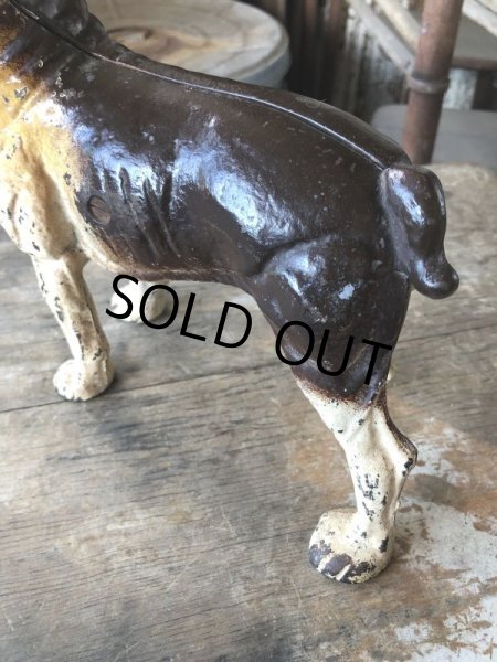 画像9: Antique Cast Iron  Boston Terrier Doorstop Statue (M820) (9)