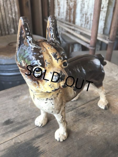 画像12: Antique Cast Iron  Boston Terrier Doorstop Statue (M820) (12)