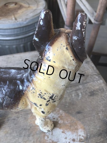画像6: Antique Cast Iron  Boston Terrier Doorstop Statue (M820) (6)
