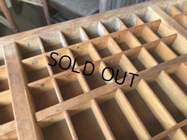 画像16: Vintage Wooden Printer Tray (M838) (16)