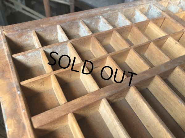 画像14: Vintage Wooden Printer Tray (M838) (14)