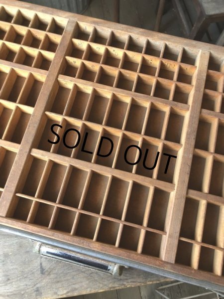 画像15: Vintage Wooden Printer Tray (M838) (15)