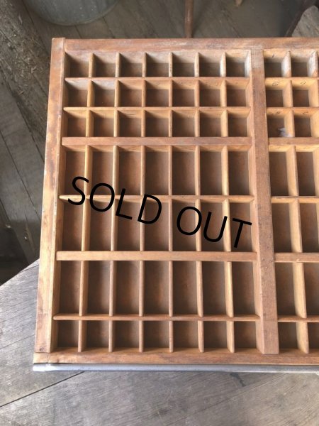 画像13: Vintage Wooden Printer Tray (M838) (13)