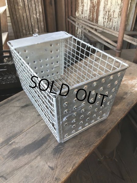 画像6: Vintage Metal Wire Locker Basket w/ Number Plate GB-46 (M853) (6)