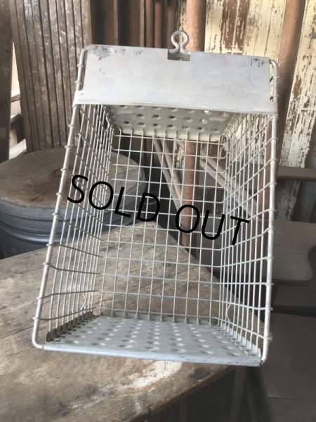 画像10: Vintage Metal Wire Locker Basket w/ Number Plate GB-718 (M852) (10)