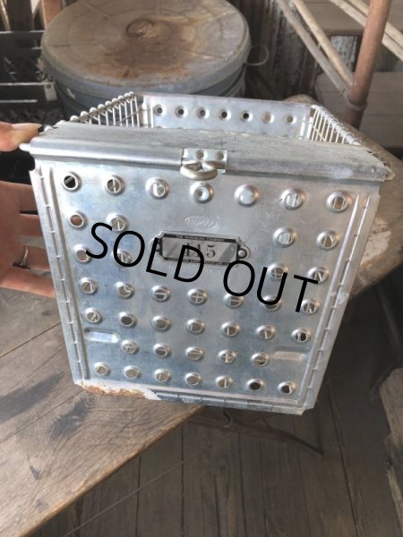 画像9: Vintage Metal Wire Locker Basket w/ Number Plate GB-415 (M857) (9)