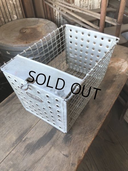 画像9: Vintage Metal Wire Locker Basket w/ Number Plate GB-718 (M852) (9)