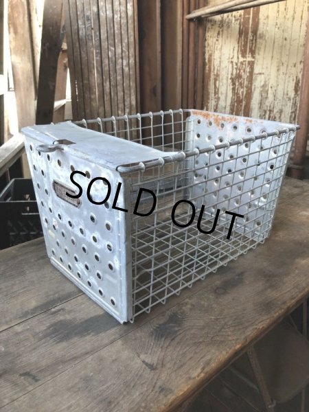 画像5: Vintage Metal Wire Locker Basket w/ Number Plate GB-109 (M856) (5)