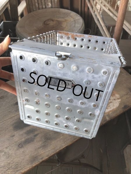 画像9: Vintage Metal Wire Locker Basket w/ Number Plate GB-109 (M856) (9)