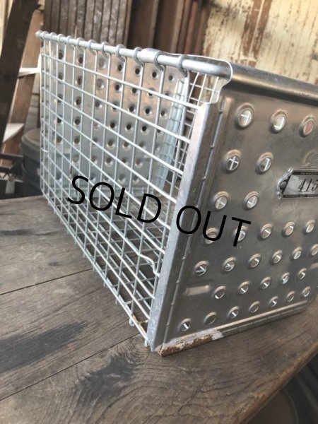 画像4: Vintage Metal Wire Locker Basket w/ Number Plate GB-415 (M857) (4)