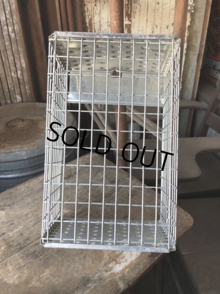 画像11: Vintage Metal Wire Locker Basket w/ Number Plate GB-46 (M853) (11)