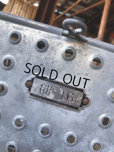 画像3: Vintage Metal Wire Locker Basket w/ Number Plate GB-46 (M853) (3)