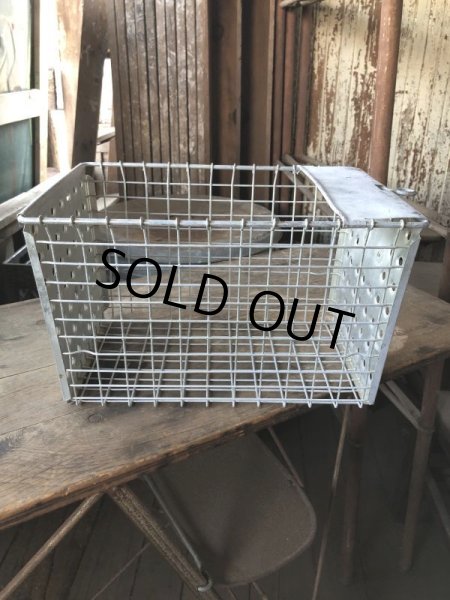 画像7: Vintage Metal Wire Locker Basket w/ Number Plate GB-51 (M855) (7)