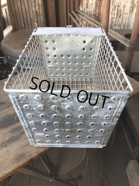 画像6: Vintage Metal Wire Locker Basket w/ Number Plate GB-51 (M855) (6)