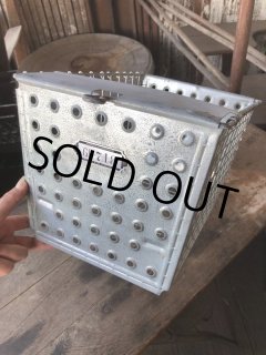 Vintage Metal Wire Locker Basket w/ Number Plate GB-718 (M852