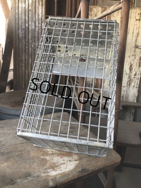 画像10: Vintage Metal Wire Locker Basket w/ Number Plate GB-51 (M855) (10)