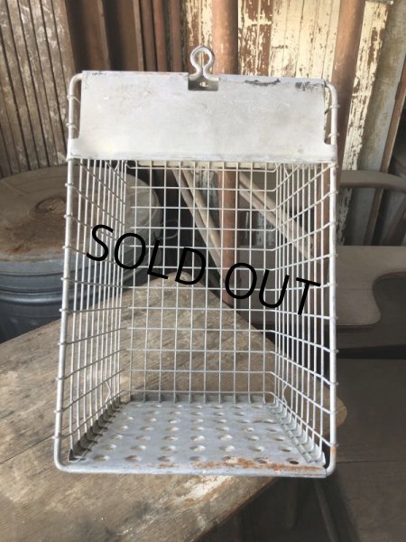 画像10: Vintage Metal Wire Locker Basket w/ Number Plate GB-109 (M856) (10)