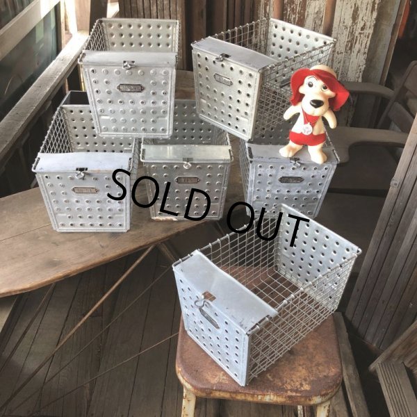 画像13: Vintage Metal Wire Locker Basket w/ Number Plate GB-109 (M856) (13)