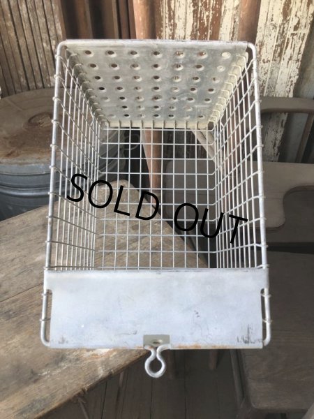 画像9: Vintage Metal Wire Locker Basket w/ Number Plate GB-51 (M855) (9)