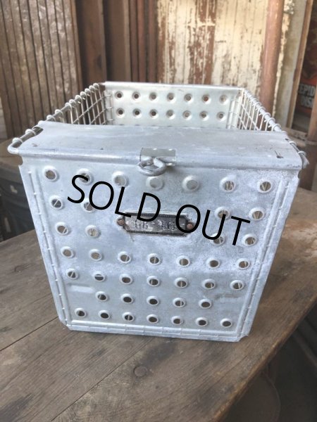 画像2: Vintage Metal Wire Locker Basket w/ Number Plate GB-46 (M853) (2)
