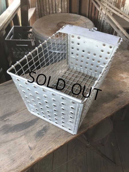 画像7: Vintage Metal Wire Locker Basket w/ Number Plate GB-718 (M852) (7)