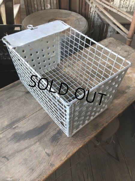 画像6: Vintage Metal Wire Locker Basket w/ Number Plate GB-109 (M856) (6)