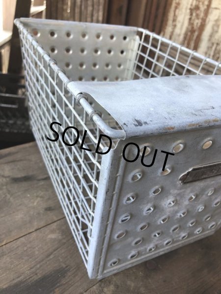 画像4: Vintage Metal Wire Locker Basket w/ Number Plate GB-51 (M855) (4)