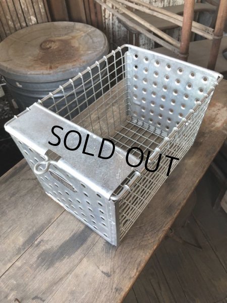 画像5: Vintage Metal Wire Locker Basket w/ Number Plate GB-415 (M857) (5)