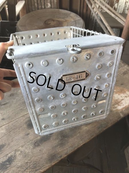 画像9: Vintage Metal Wire Locker Basket w/ Number Plate GB-46 (M853) (9)