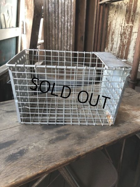 画像8: Vintage Metal Wire Locker Basket w/ Number Plate GB-415 (M857) (8)