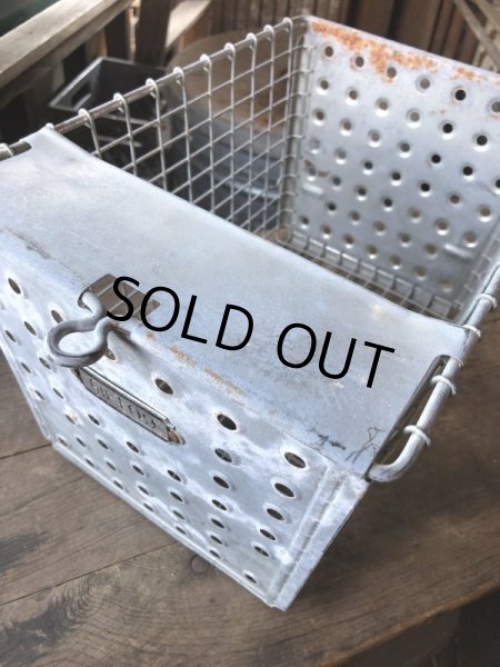 画像4: Vintage Metal Wire Locker Basket w/ Number Plate GB-109 (M856) (4)